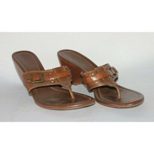 Cole Haan Leather Wedge Thong Sandal 9
